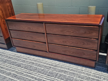 MCM Danish Rosewood Dresser Set By Kibaek Mobelfabrik Long Dresser Bedroom 