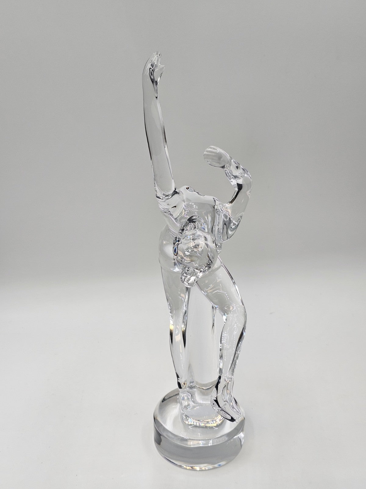 Baccarat Crystal Ice Skater Lady Girl Figurine Sculpture 11.75" Signed France 