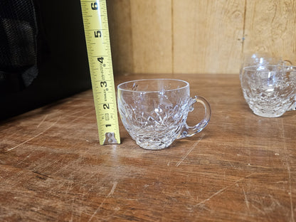 Rogaska Gallia Punch Bowl Set 9.5 Inch Punch Bowl With 17 Cups