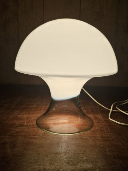 MCM Postmodern Italian Murano Glass Mushroom Table Lamp Gino Vistosi 14.5" Tall