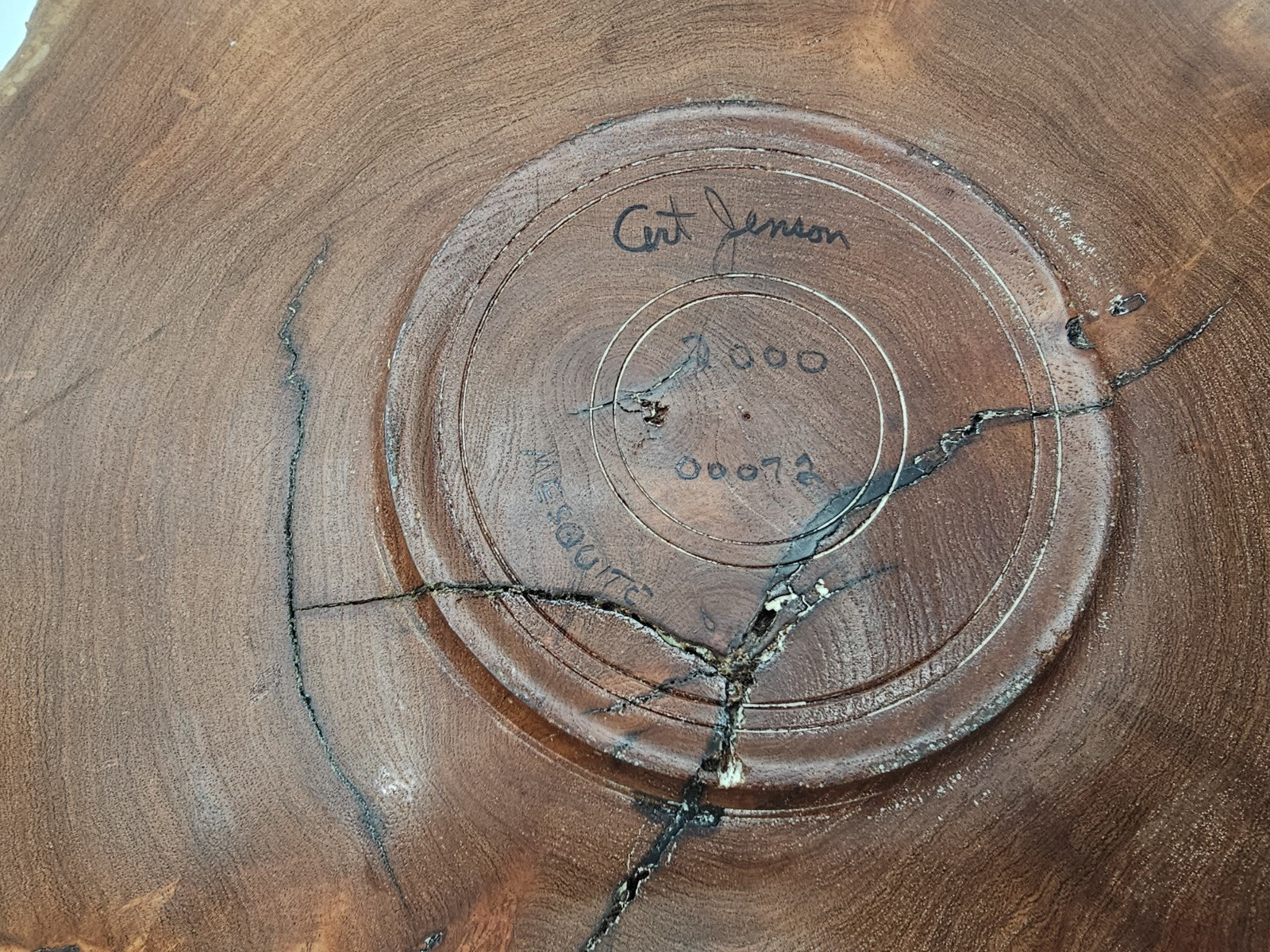 Mesquite Burlwood Free Form Piece. Artistic Lines and Color.