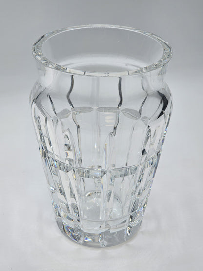 Baccarat Nadine Crystal Floral Vase 6.75” Tall Signed Baccarat France 4.5" Wide