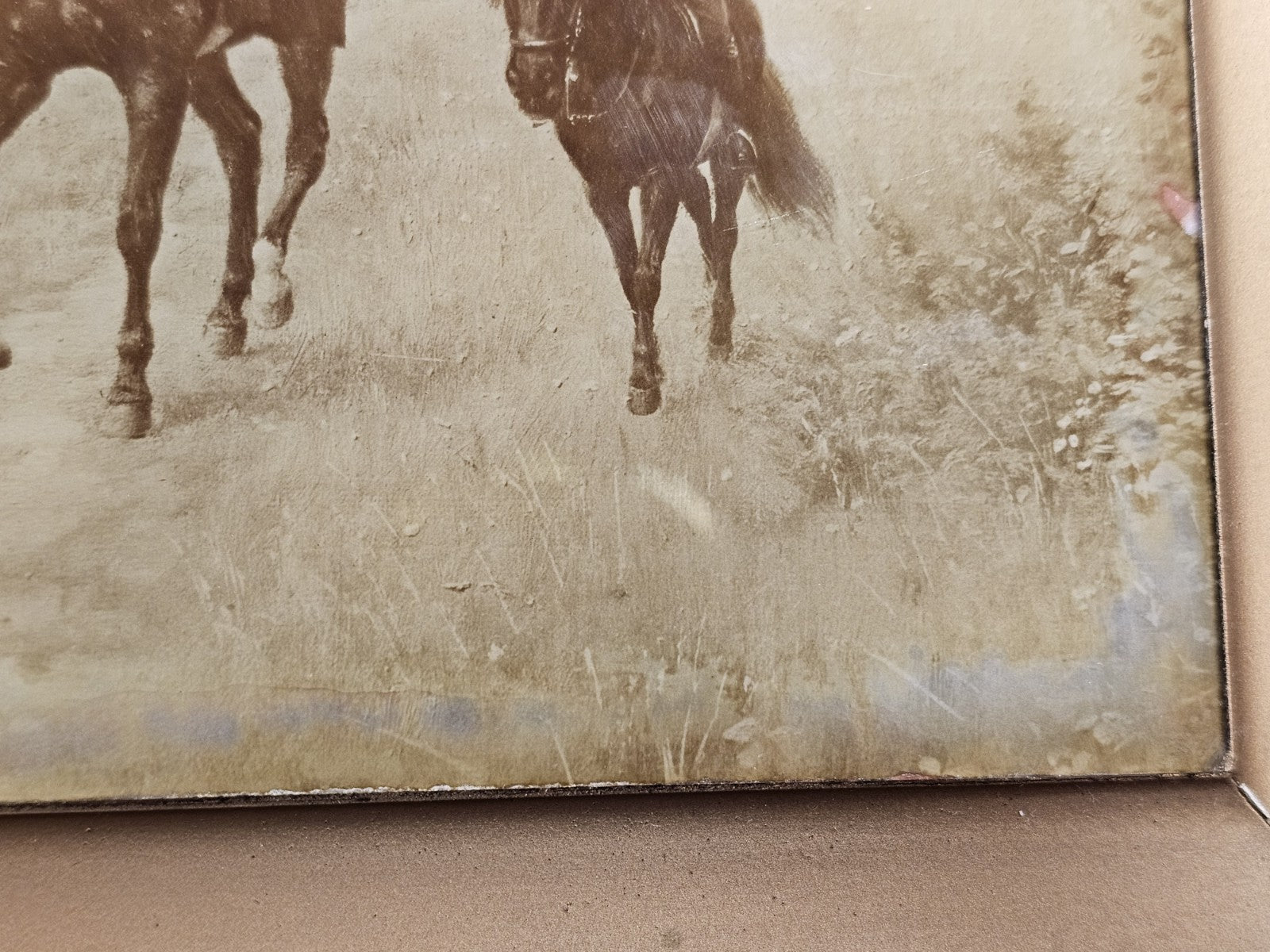 Jean-Richard Goubie Framed Etching? Woman & Child On Horse & Pony