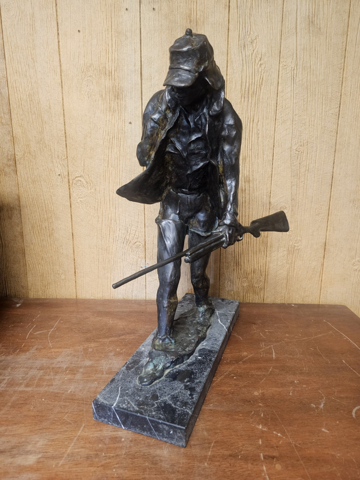 George Northrup "Out Of The Marsh" #5 Duck Hunter Bronze Sculpture 66 Pounds 