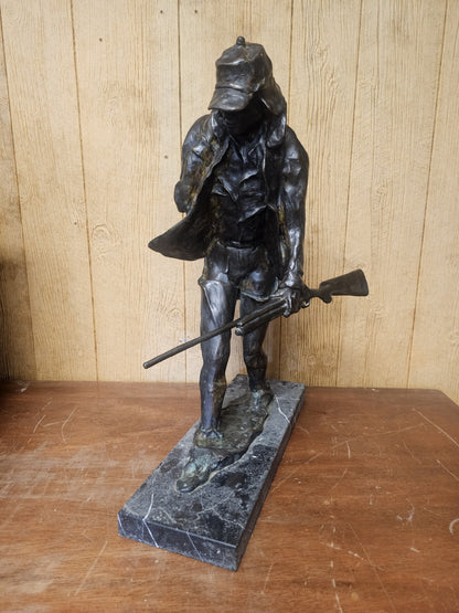 George Northrup "Out Of The Marsh" #5 Duck Hunter Bronze Sculpture 66 Pounds 