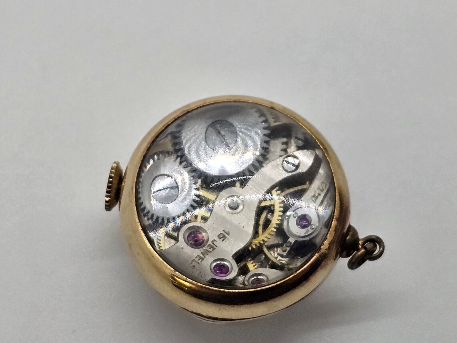 Lady's La Marne Spherical Mechanical Pocket Watch Nurses Watch Gold? 11 Grams