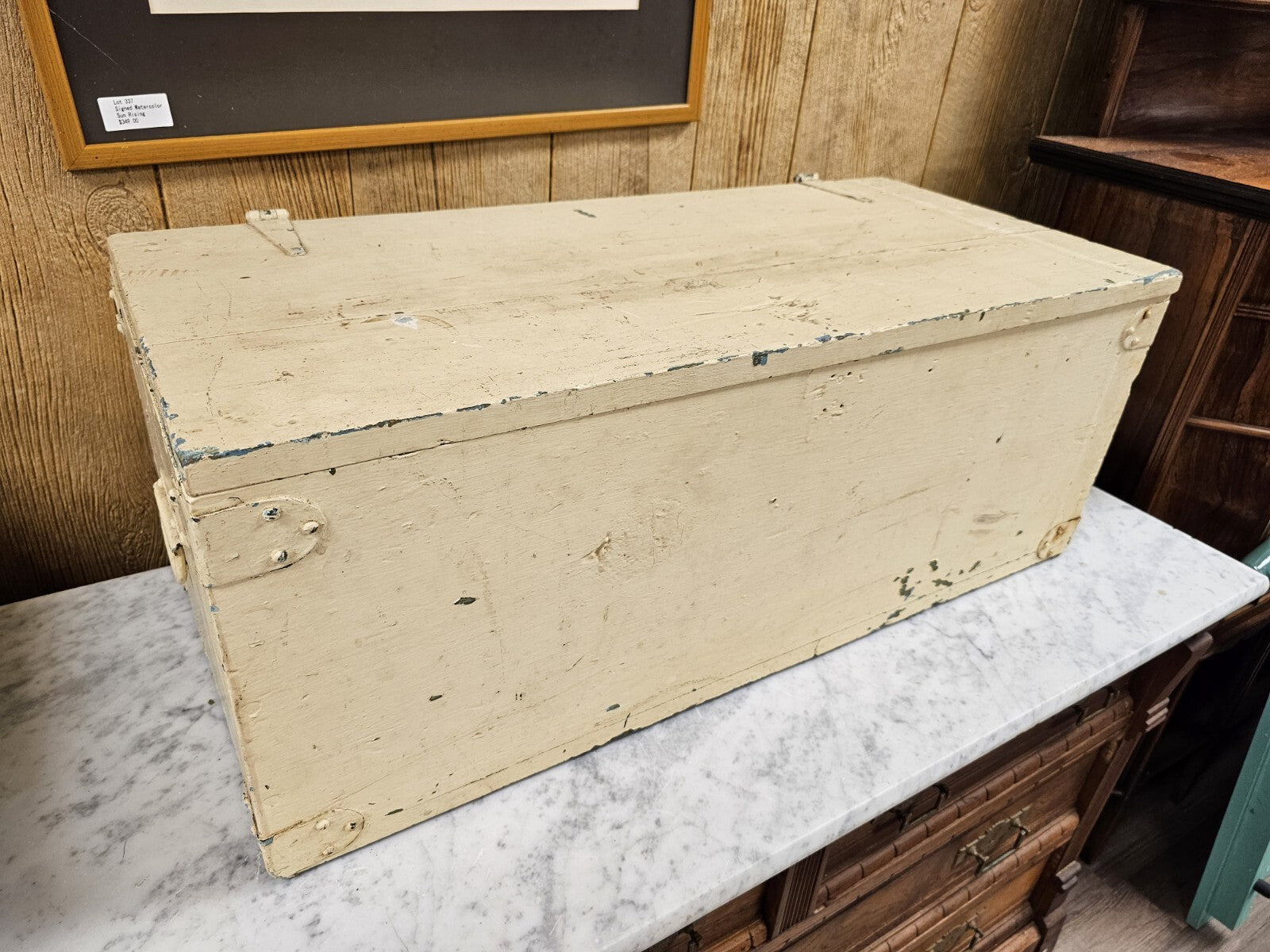Vtg Houbigant Store Trunk Storage Chest 