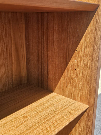 MCM Danish Teak Bookcases Shelving Modular By Poul Hundevad Tambour Doors