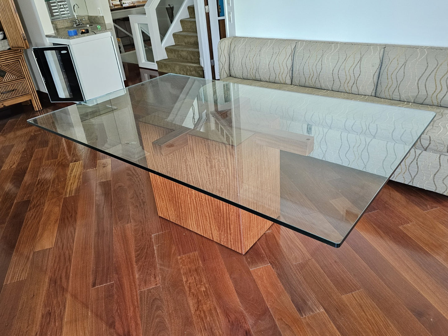 Mid Century Modern Danish Rosewood Glass Top Dining Table Alwy Visschedyk?