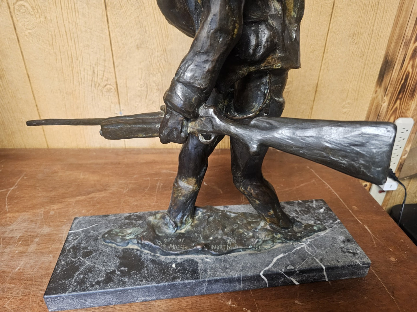 George Northrup "Out Of The Marsh" #5 Duck Hunter Bronze Sculpture 66 Pounds 