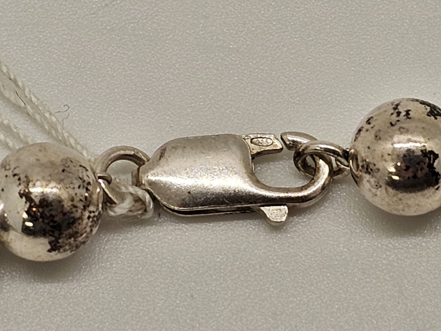 Vintage 925 Sterling Pearl Necklace 20.5 Inch Long 31.5 Grams 