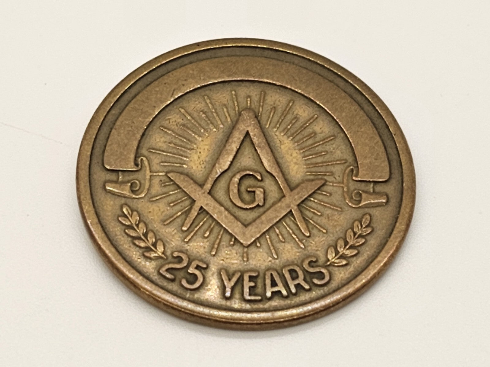 Vintage Bronze Masonic Medal Token w George Washington DC Centennial Lodge No 14
