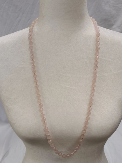 Pink Quartz Love Gemstone Beaded Necklace