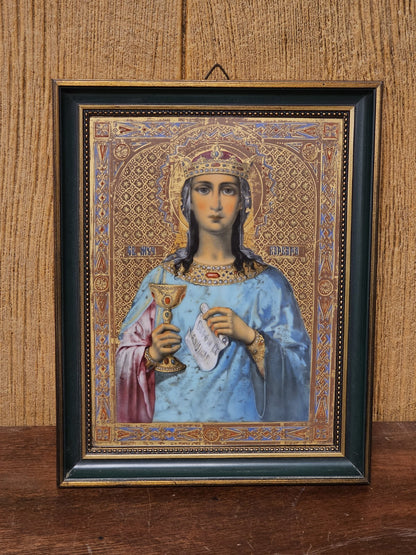 Vtg Pair Villeroy & Boch Porcelain Russian Icon Plaques Very Intricate 