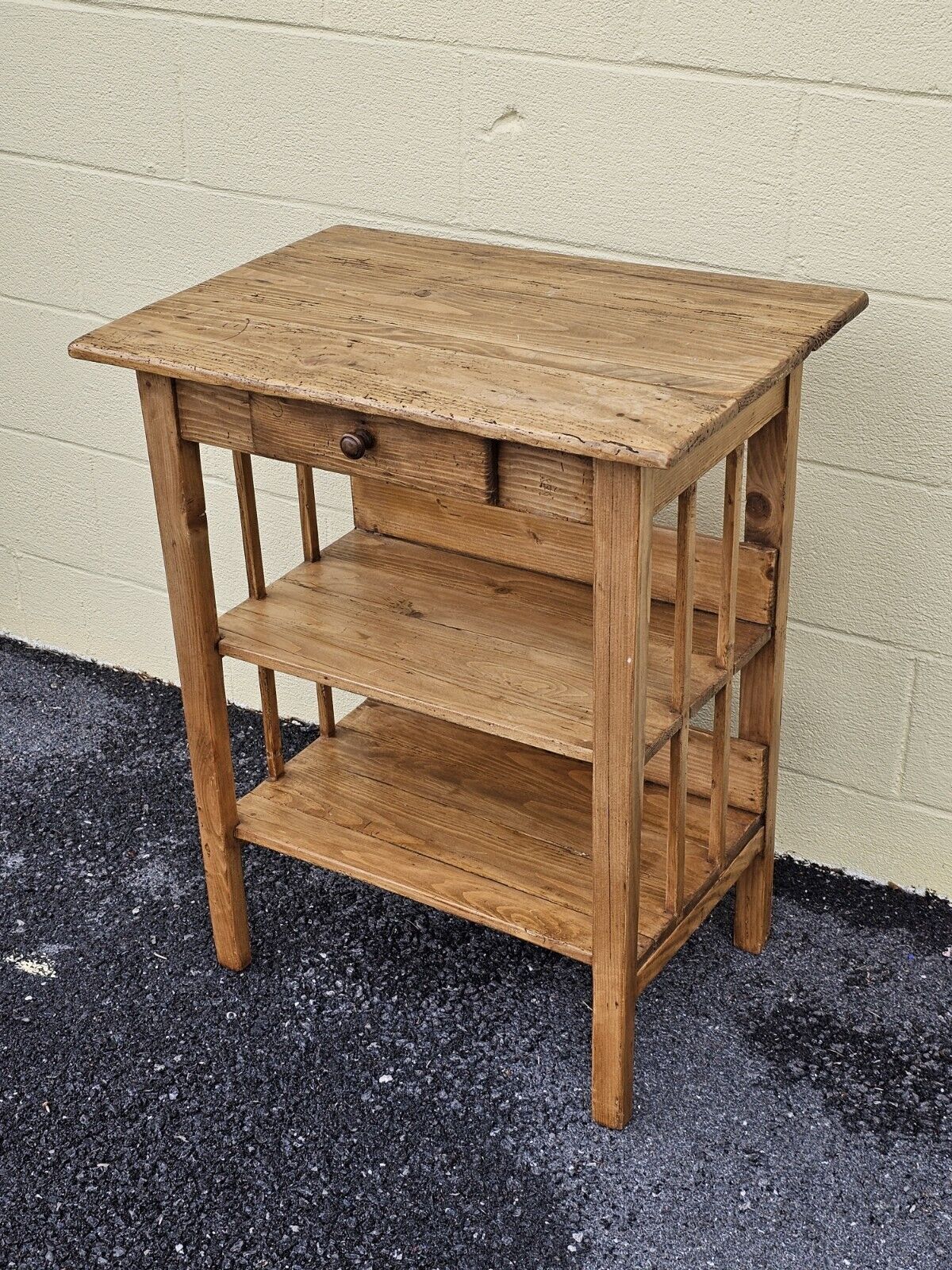 Reproduction Wormy Pine Side Table Accent Night Stand By Great British Pine Mine