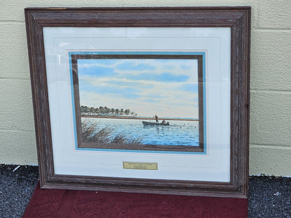 Original Watercolor Painting Of Ducks Chesapeake Bay MD C Keith Whitelock