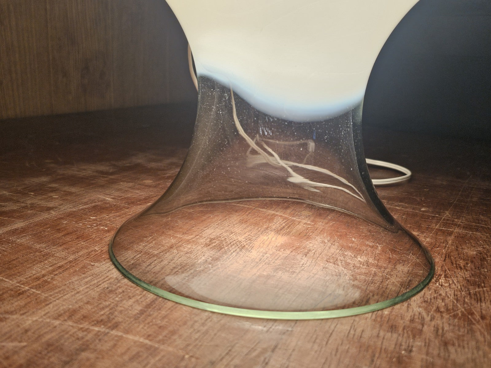 MCM Postmodern Italian Murano Glass Mushroom Table Lamp Gino Vistosi 14.5" Tall