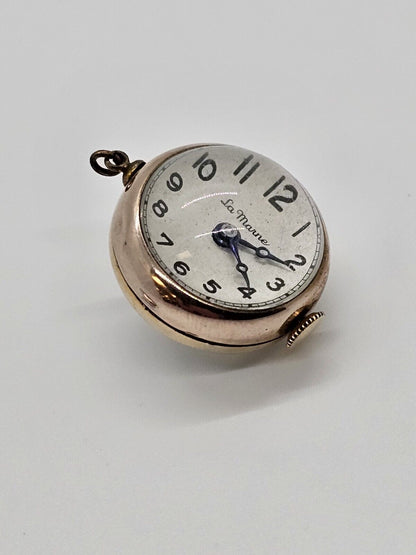 Lady's La Marne Spherical Mechanical Pocket Watch Nurses Watch Gold? 11 Grams