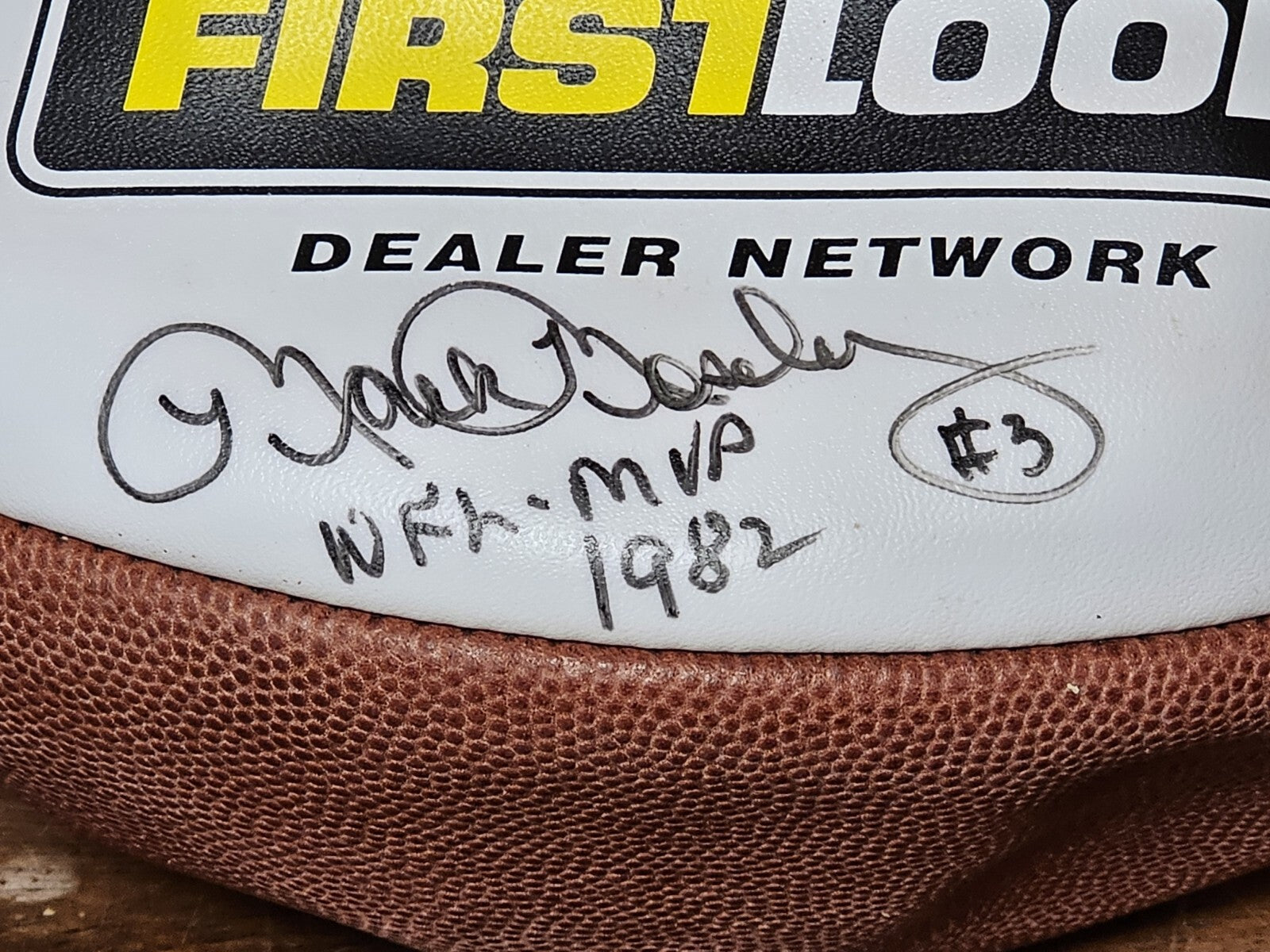 Mark Mosley #3 1982 MVP & Darrell Green #28 Signed Auto Autographed Football