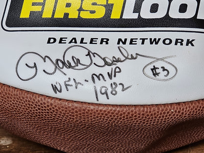 Mark Mosley #3 1982 MVP & Darrell Green #28 Signed Auto Autographed Football