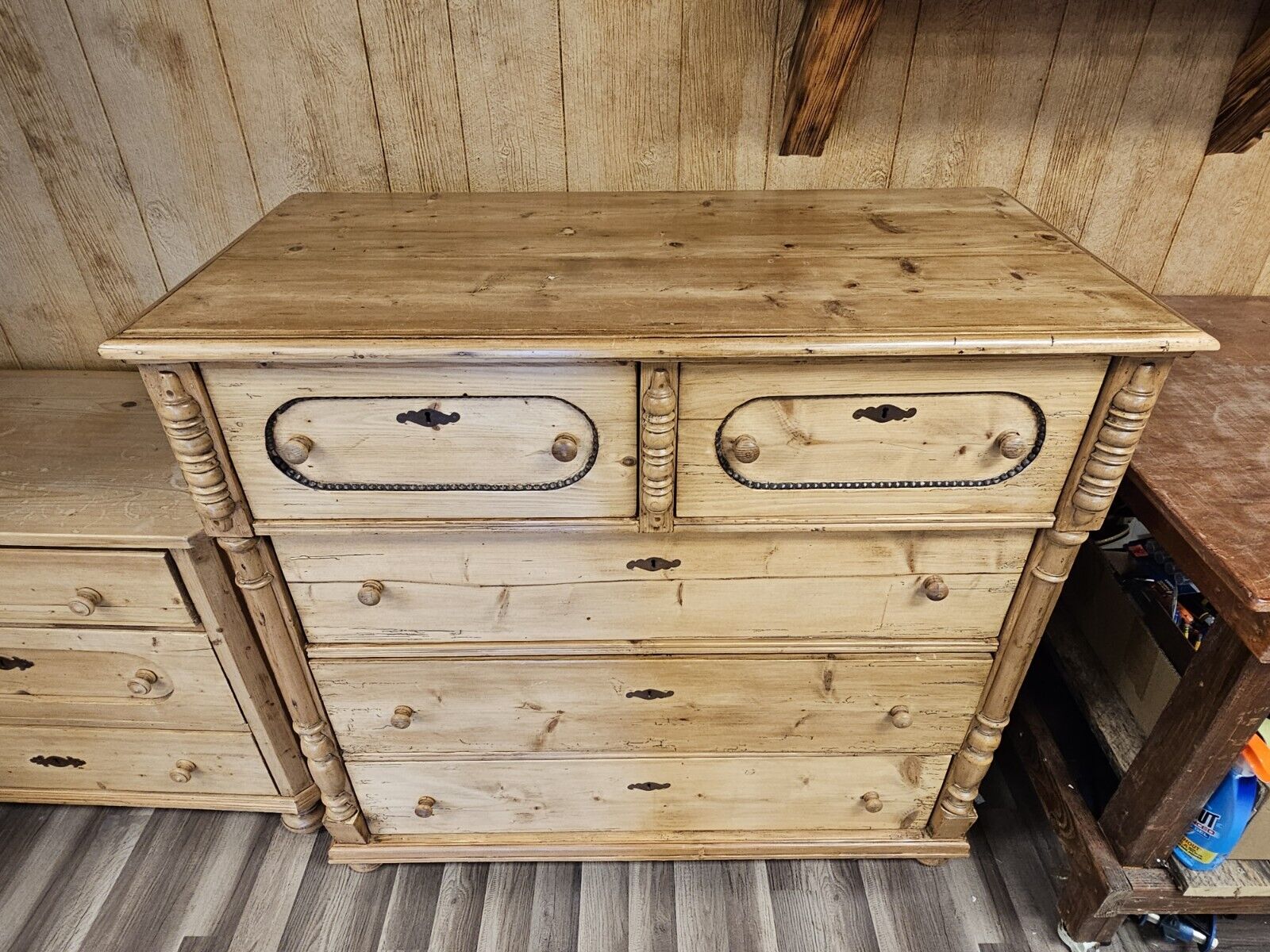 Reproduction Of Antique Pine Chest of 5 Drawers By Great British Pine Mine In MD