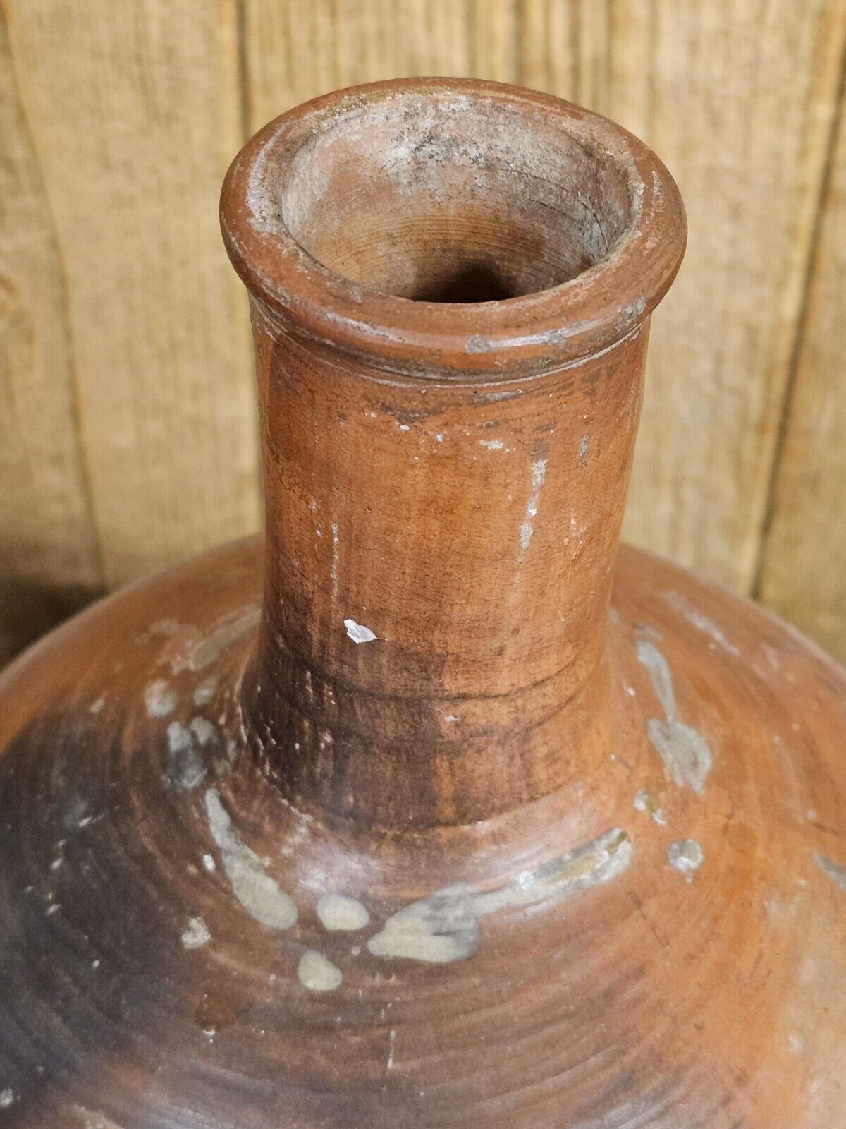 Antique South American Mexican South Western Folk Art Handmade Terracotta Vase 