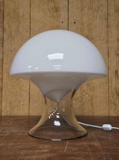 MCM Postmodern Italian Murano Glass Mushroom Table Lamp Gino Vistosi 14.5" Tall