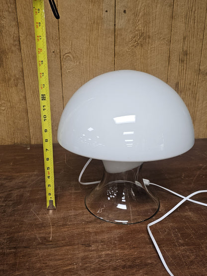 MCM Postmodern Italian Murano Glass Mushroom Table Lamp Gino Vistosi 14.5" Tall