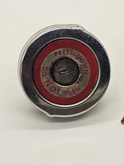 Vtg 1974 Husqvarna Motorcycle Vented Chrome Locking Gas Cap XO-1908 