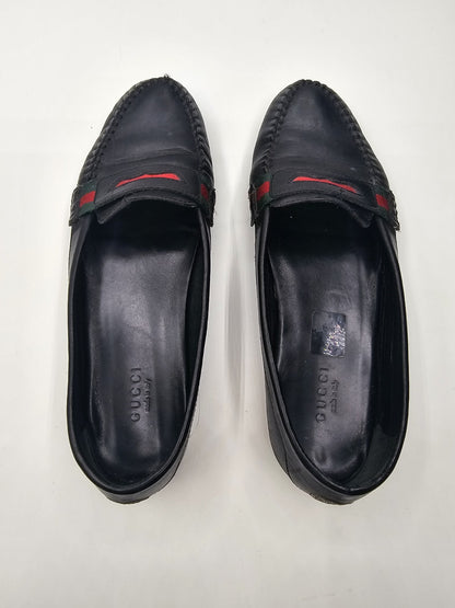 Gucci Moccasins Loafers Flats Size 35.5 Used Black Some Wear