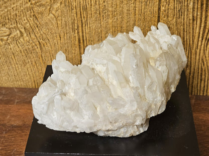 Cyan Design White Quartz Black Base & White Crystal Table Accent Decor 7" X 7"