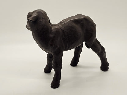 Vtg Meissen Brown Lamb Porcelain Figurine 5.25 Inch Tall Stamped
