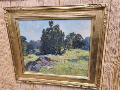 Original Charles Relyea Mountain Top Scene Painting Wall Art