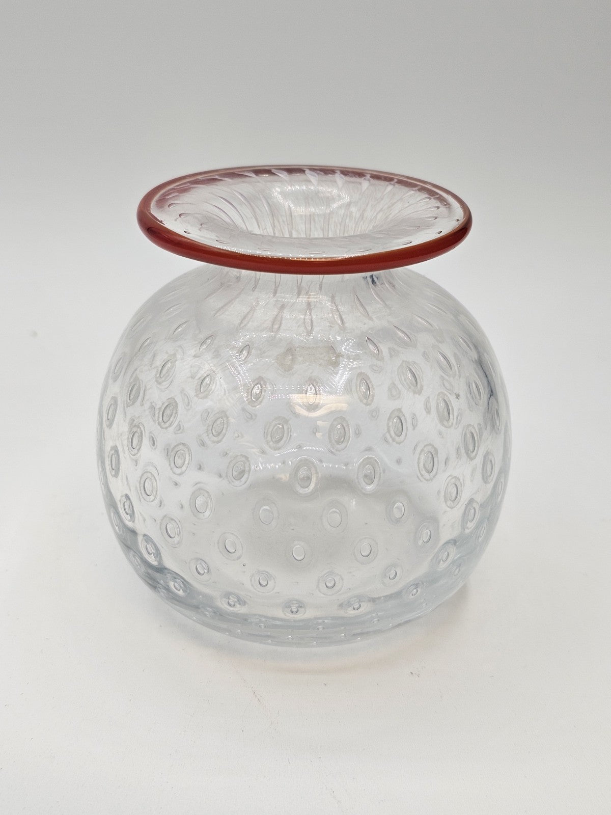 Kosta Boda Signed Bertil Vallien Opalescent Controlled Bubble Vase Pair