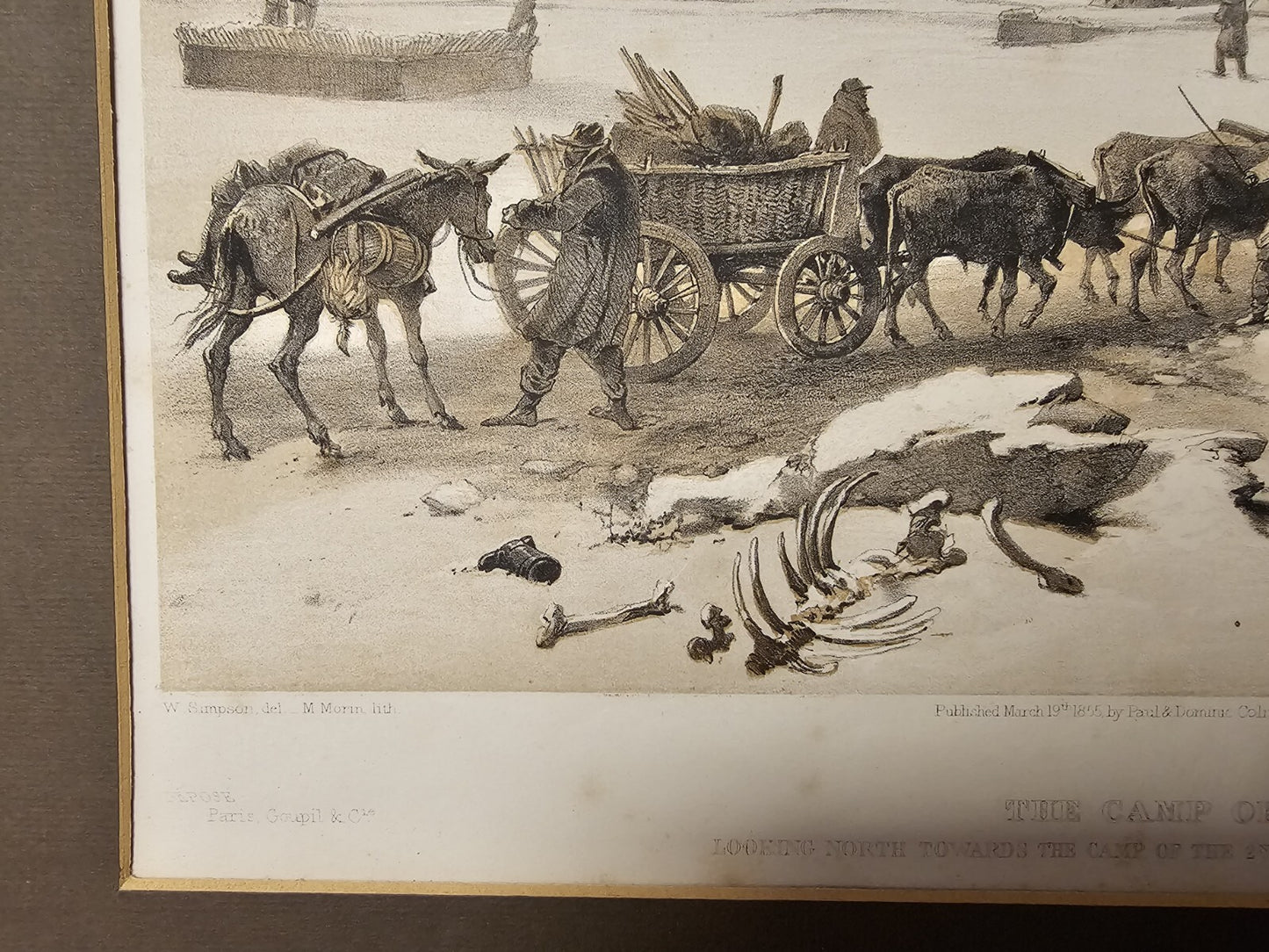 William Simpson 1850s Lithograph Pair Of The Crimean War In The East 