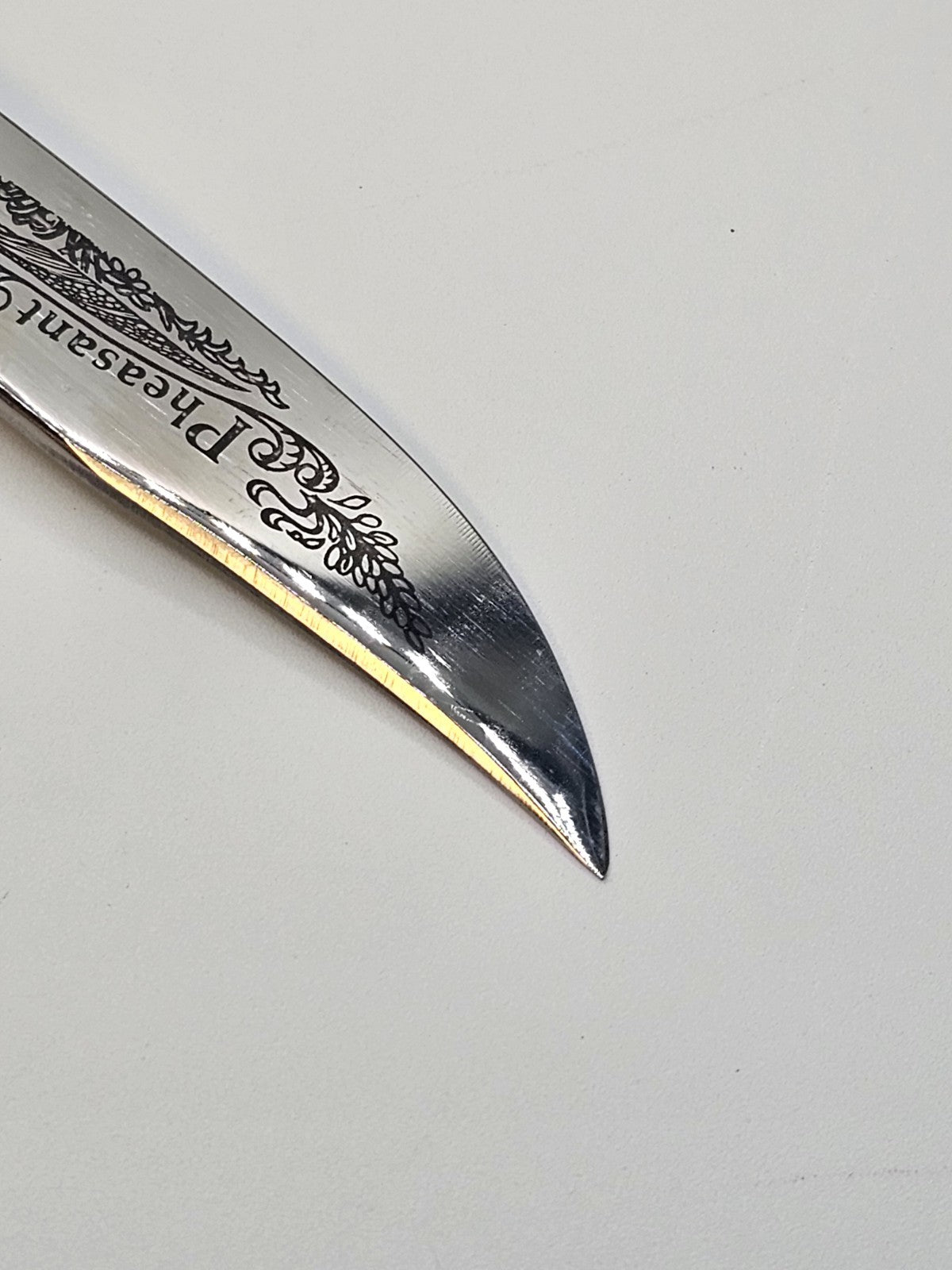 Rostfrei Solingen Germany Stag Horn Hunting Knife Engraved Blade Advertising 8" 