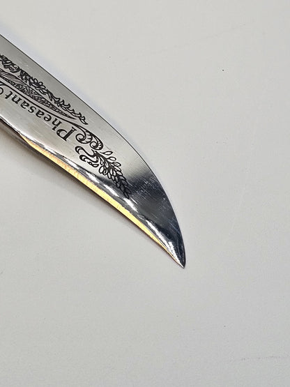 Rostfrei Solingen Germany Stag Horn Hunting Knife Engraved Blade Advertising 8" 