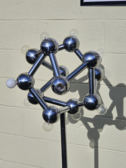 MCM Space Age Chrome Floor Lamp By Kalmar Franken Atomic Era JT Kalmar