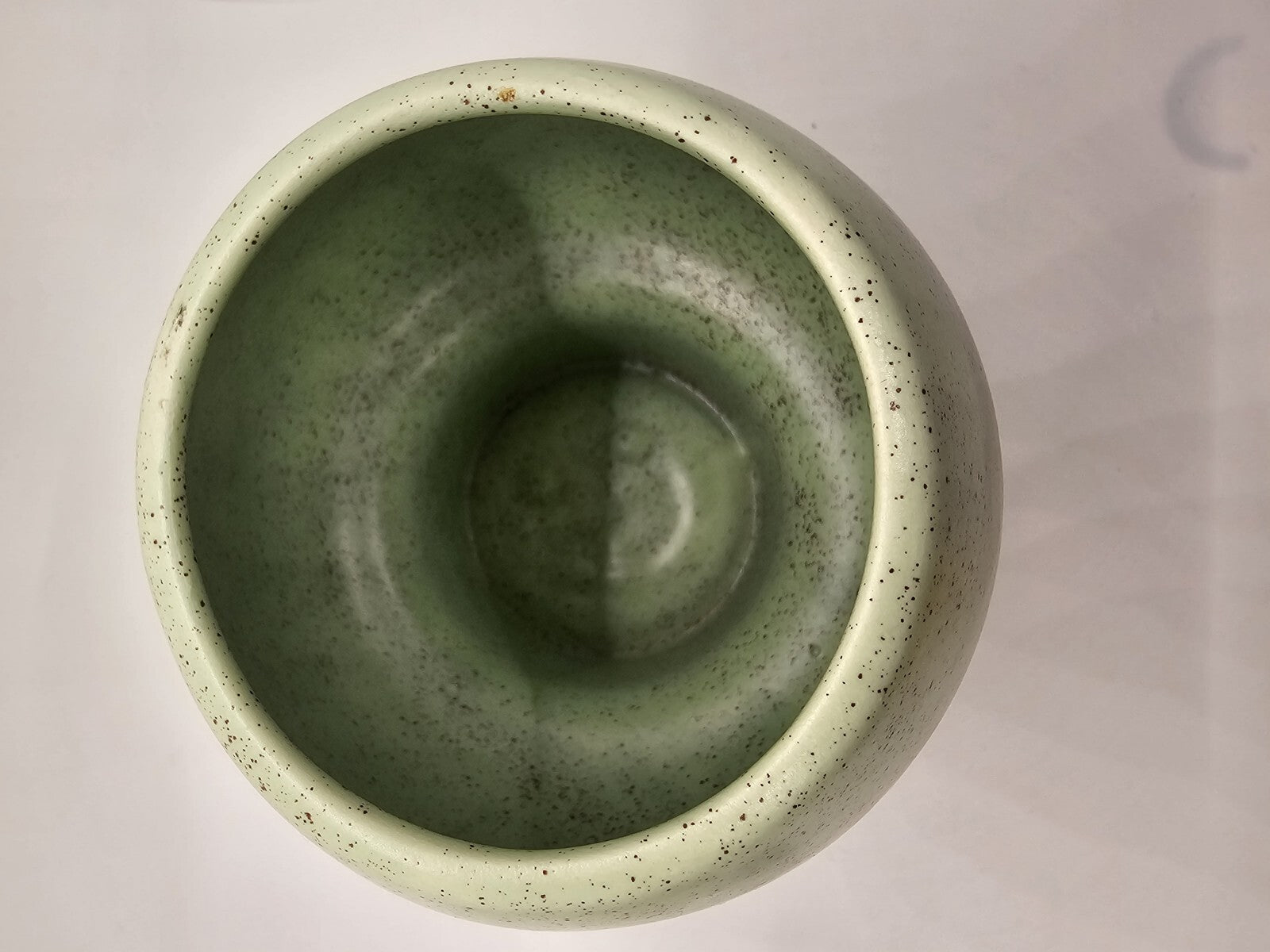 Stanford Sebring Pottery Atomic Age MCM Vase With Tripod Vase Mint Green