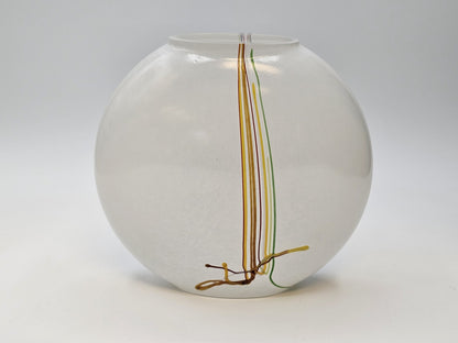 Kosta Boda Swedish Art Glass Rainbow Vase Bertil Vallien Vintage Signed 5.5 In T