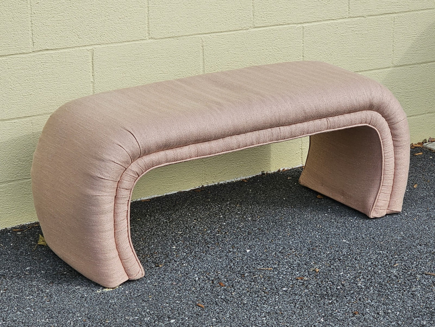 Vtg Post Modern Waterfall Bench By O'Neil? Designer Furniture Soft Pink