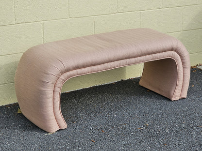 Vtg Post Modern Waterfall Bench By O'Neil? Designer Furniture Soft Pink