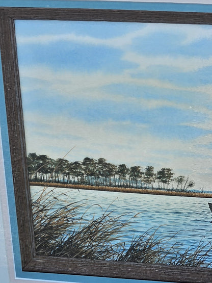 Original Watercolor Painting Of Ducks Chesapeake Bay MD C Keith Whitelock