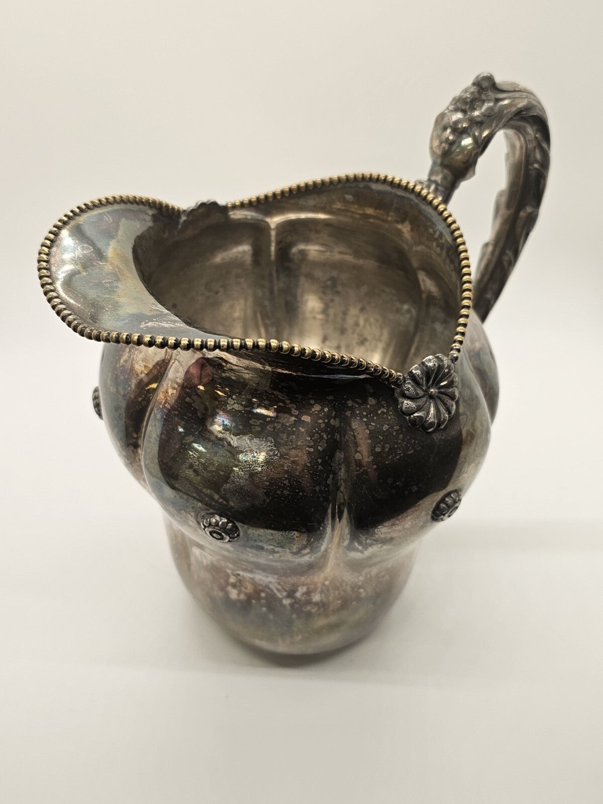 Vtg Simpson Hall Miller Silver Plated  Pitcher & Cup Compote Set Unpolished