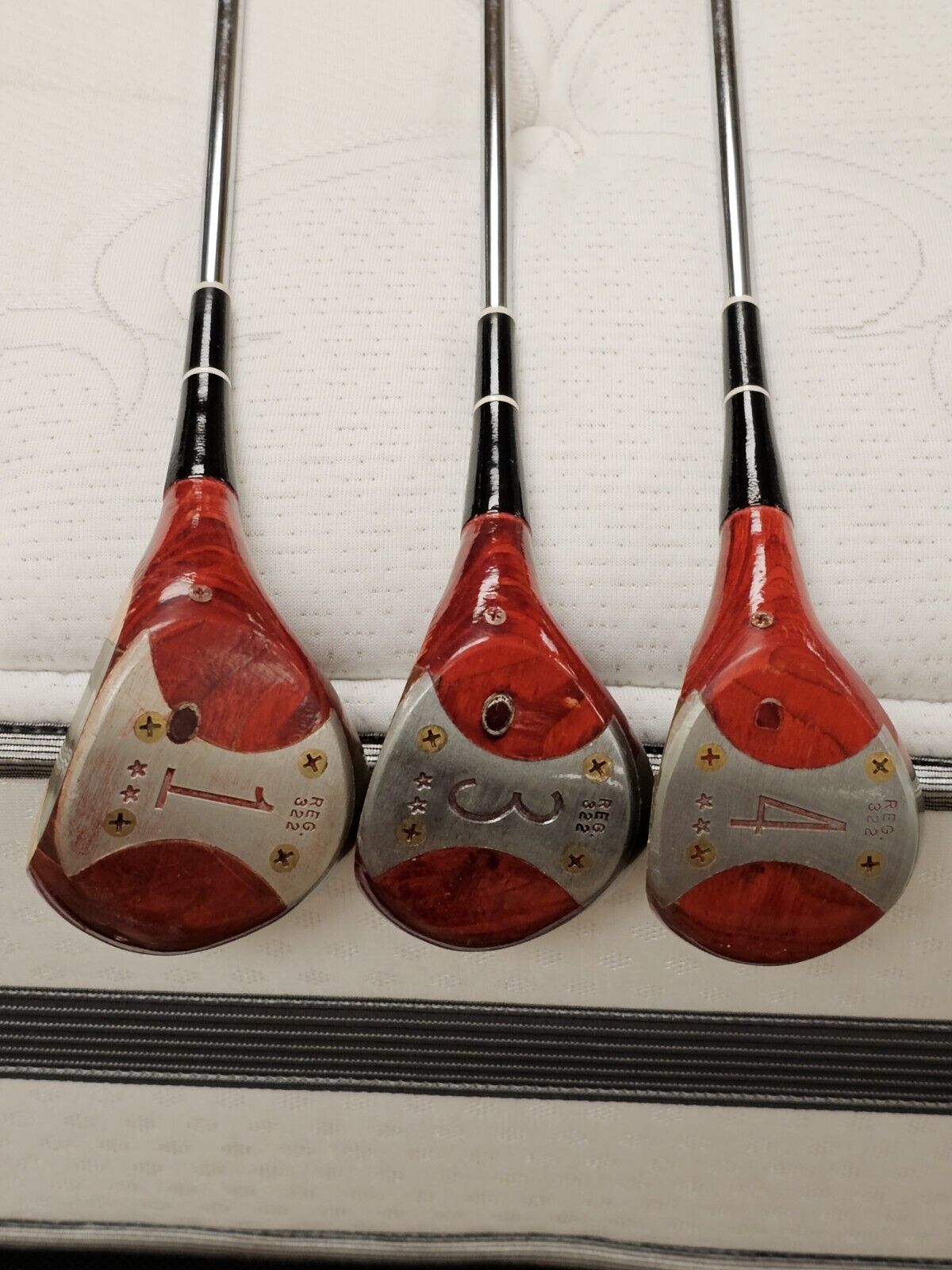 Vintage 1960s 1970s David Allen Tournament Golf Club Set & Bag Red AWESOME!