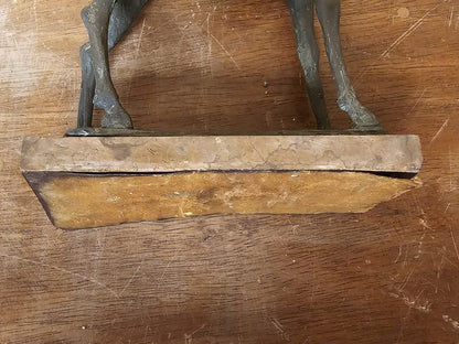 Vtg MCM Modernist Figural Bronze Horse By Pino Conte Italian "Cavallo" 14.5" T
