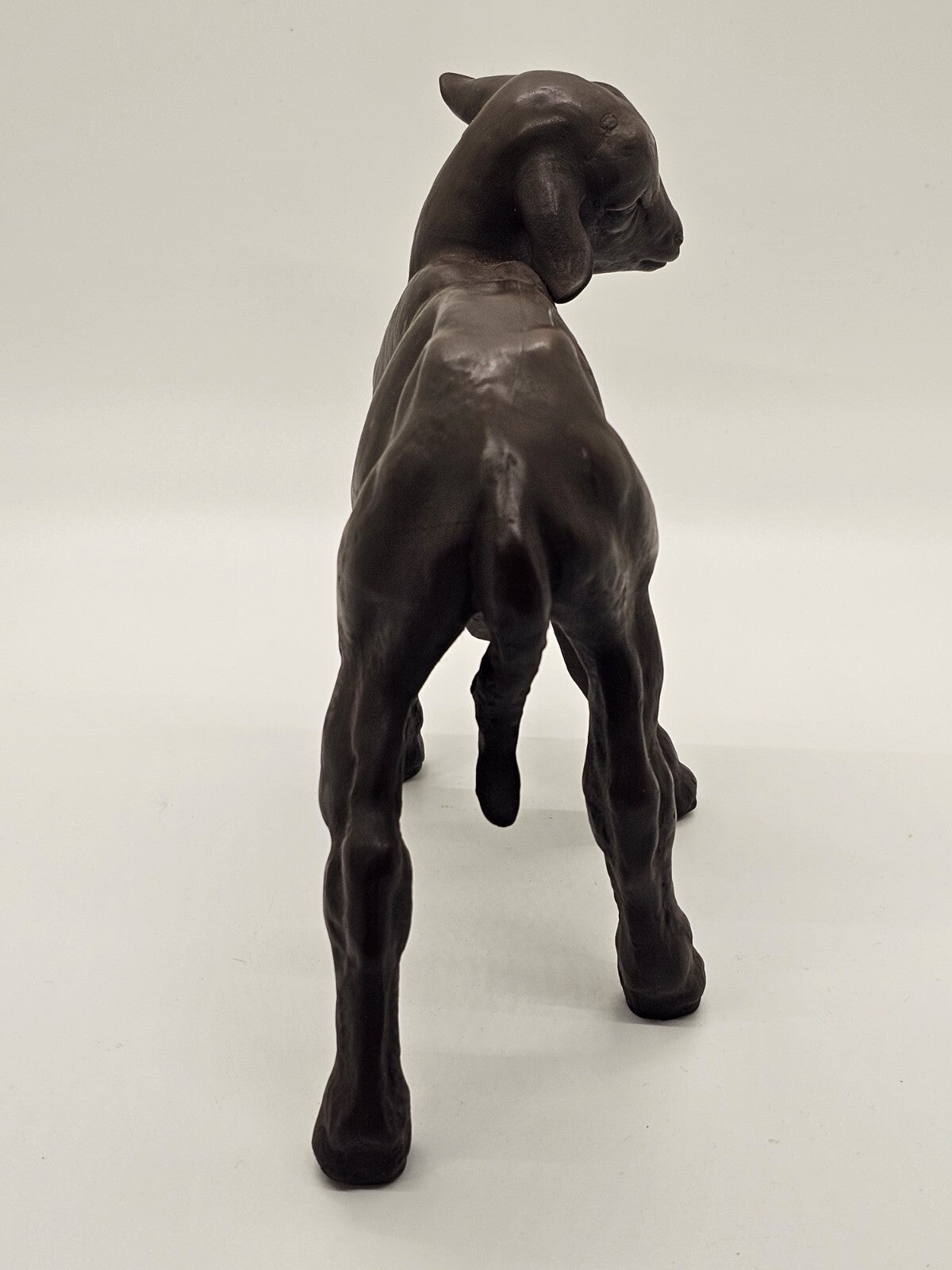 Vtg Meissen Brown Lamb Porcelain Figurine 5.25 Inch Tall Stamped