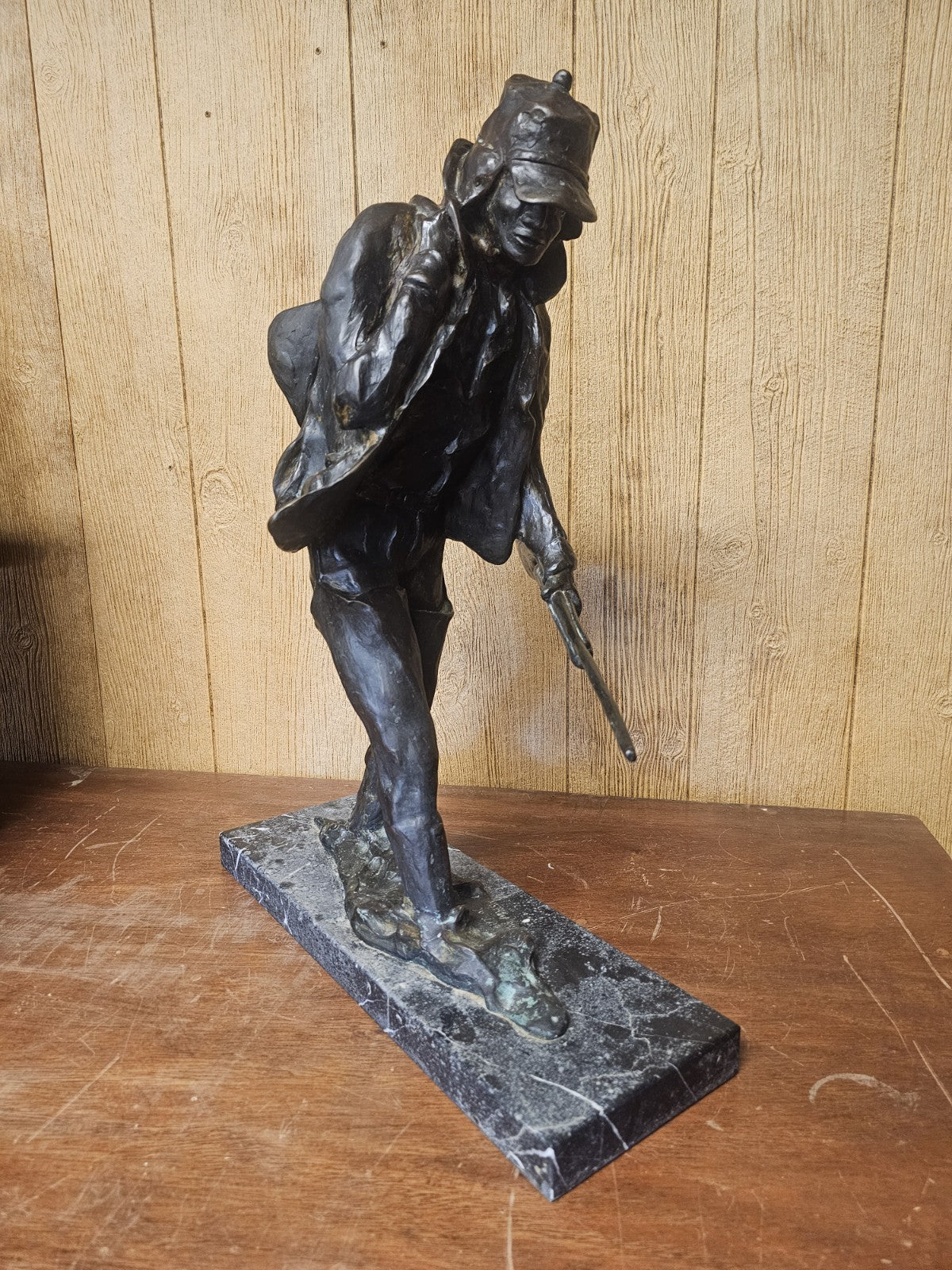 George Northrup "Out Of The Marsh" #5 Duck Hunter Bronze Sculpture 66 Pounds 