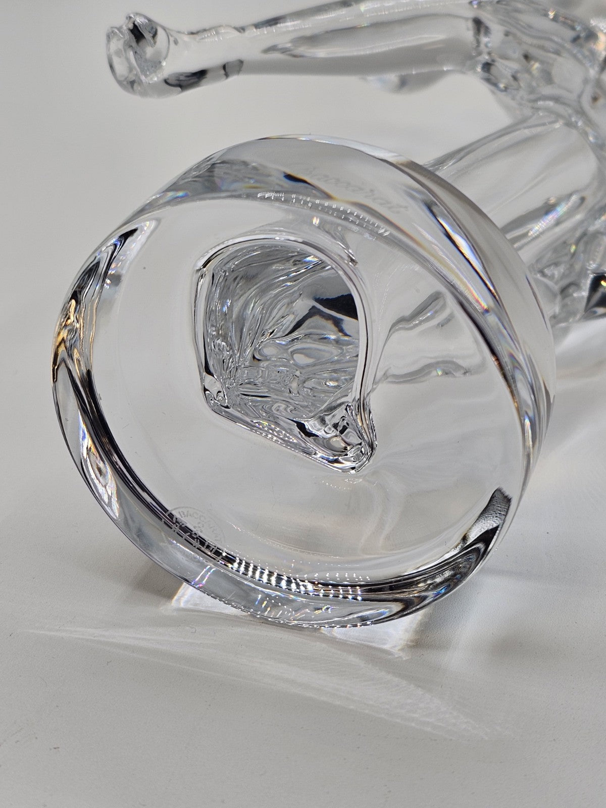 Baccarat Crystal Ice Skater Lady Girl Figurine Sculpture 11.75" Signed France 