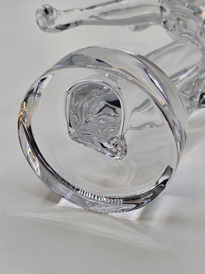 Baccarat Crystal Ice Skater Lady Girl Figurine Sculpture 11.75" Signed France 